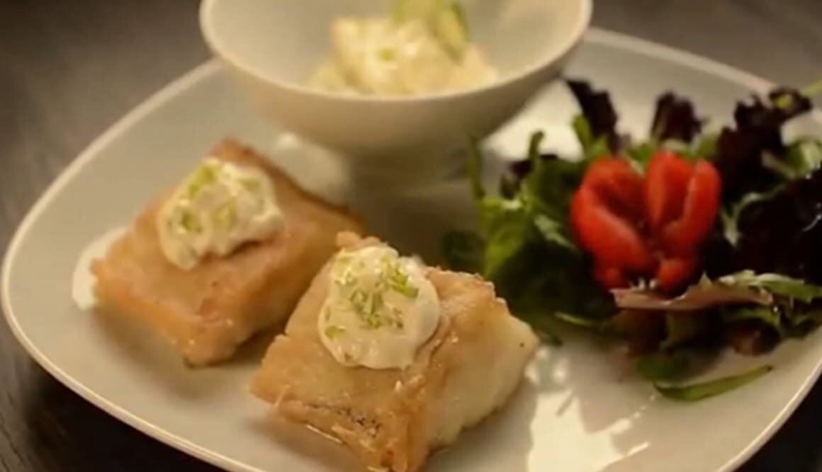 Bacalhau com Maionese de Limão e Gengibre