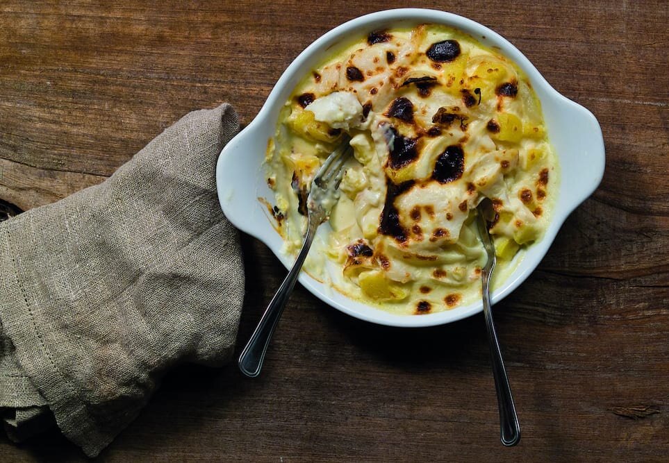 Bacalhau da Noruega com creme ao forno