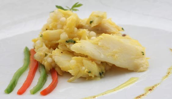 Receita de Bacalhau da Noruega exótico com sagu e pequi