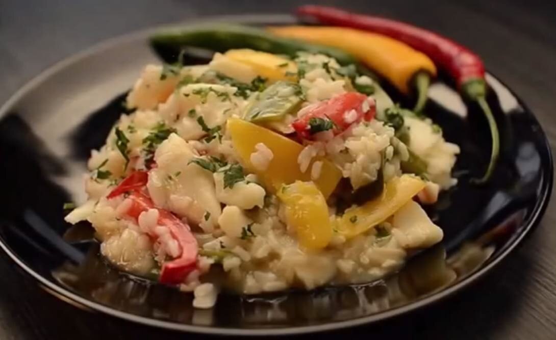 Arroz de Bacalhau com 3 pimentões