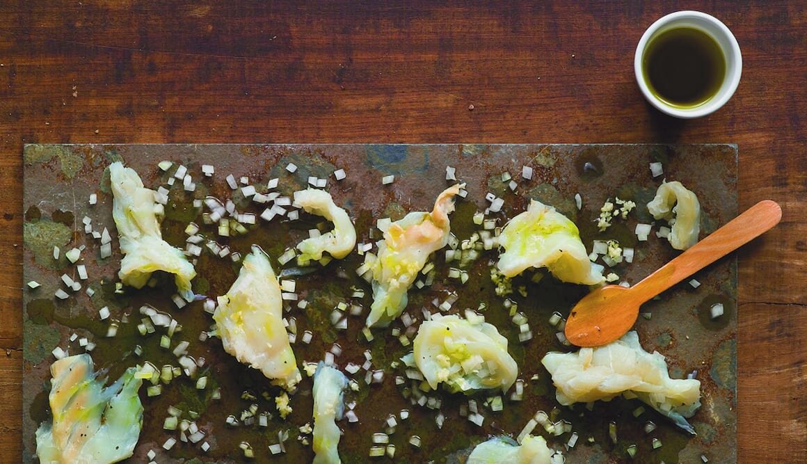 Bacalhau cru desfiado