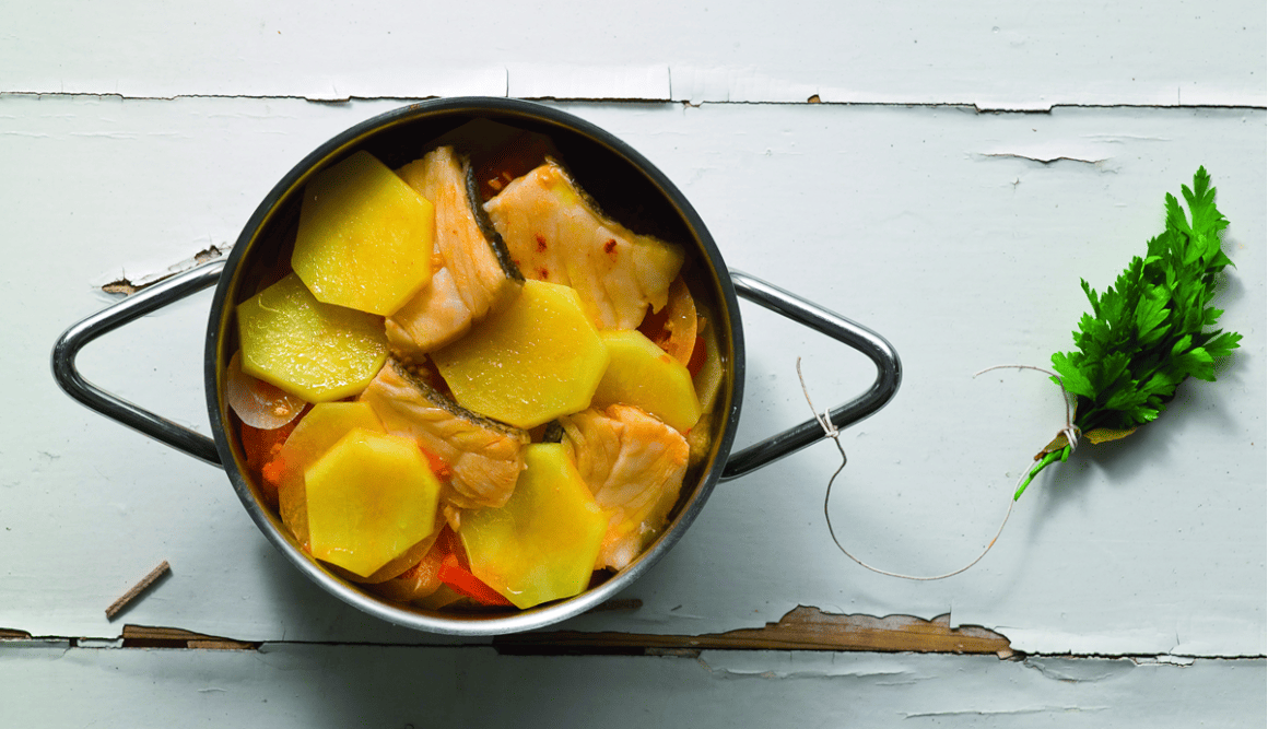 Bacalhau guisado à Lisboa Antiga