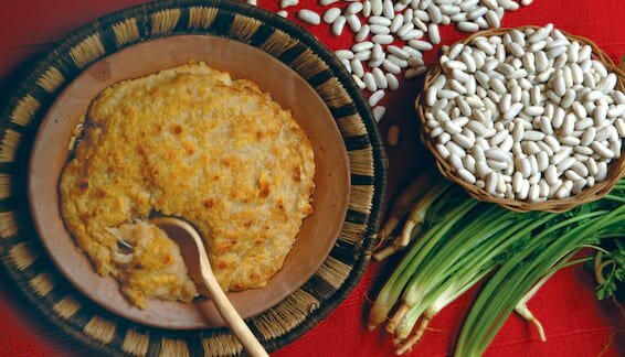 Receita de Escondidinho de feijão-branco, Bacalhau da Noruega e erva-doce
