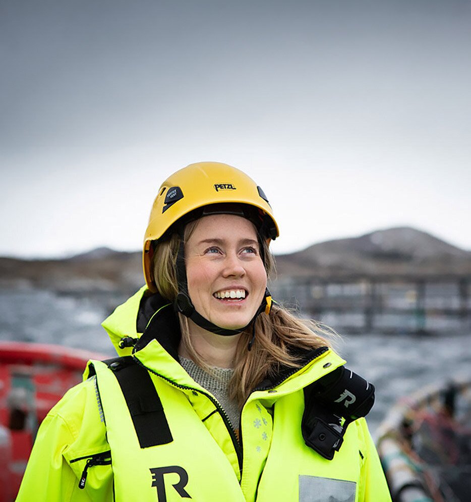 Sabine Fossmo nos redis do mar